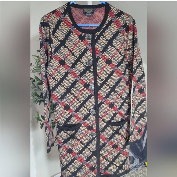 Pendleton 100% Merino Wool Long Cardigan Sweater Size Medium - Picture 6 of 6